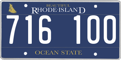RI license plate 716100