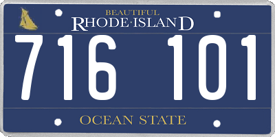 RI license plate 716101