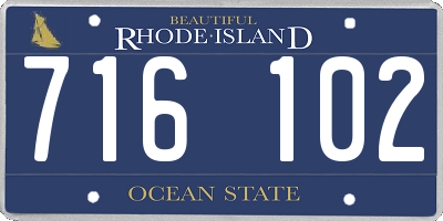 RI license plate 716102