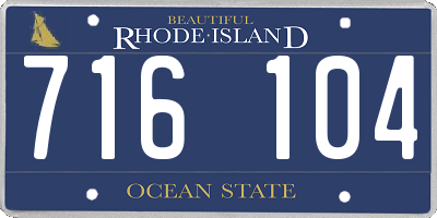 RI license plate 716104