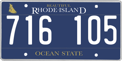 RI license plate 716105