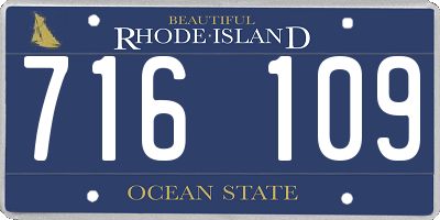 RI license plate 716109