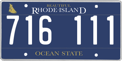 RI license plate 716111