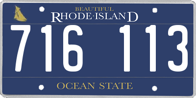 RI license plate 716113