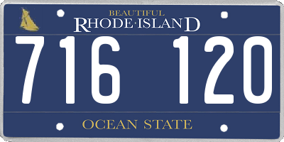 RI license plate 716120