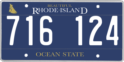 RI license plate 716124