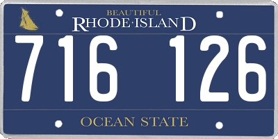 RI license plate 716126