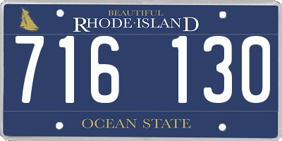 RI license plate 716130