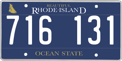 RI license plate 716131