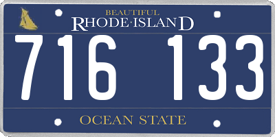 RI license plate 716133