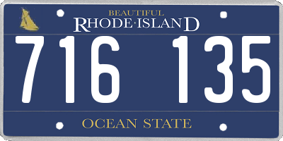 RI license plate 716135