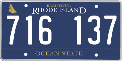 RI license plate 716137