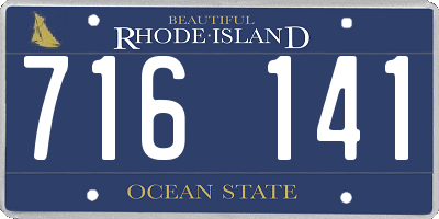 RI license plate 716141