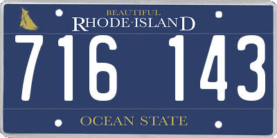 RI license plate 716143