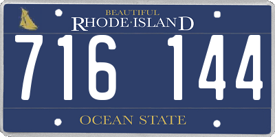RI license plate 716144