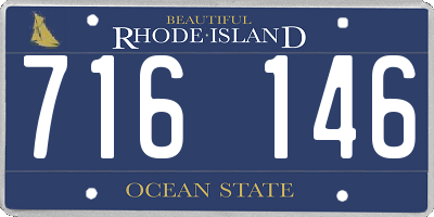 RI license plate 716146