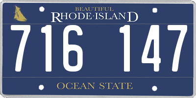 RI license plate 716147