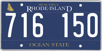 RI license plate 716150