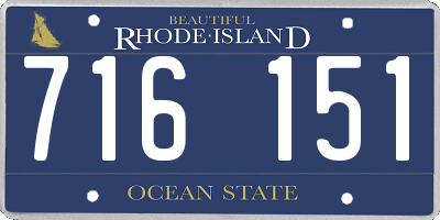 RI license plate 716151
