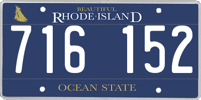 RI license plate 716152