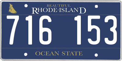 RI license plate 716153