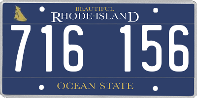 RI license plate 716156