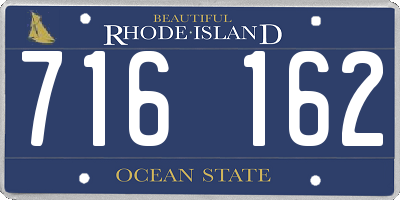 RI license plate 716162