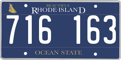 RI license plate 716163