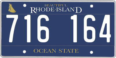 RI license plate 716164