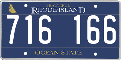 RI license plate 716166