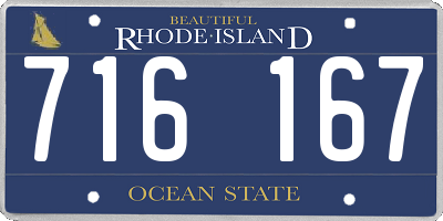 RI license plate 716167