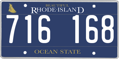 RI license plate 716168