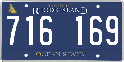 RI license plate 716169