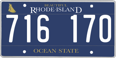 RI license plate 716170