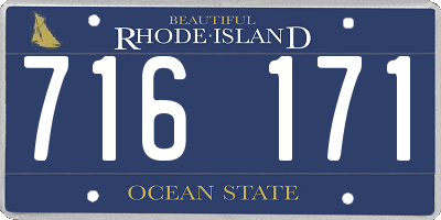 RI license plate 716171