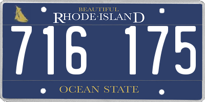 RI license plate 716175