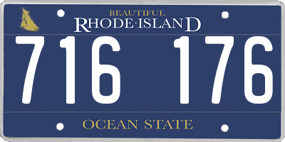 RI license plate 716176