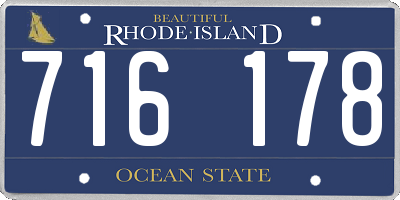 RI license plate 716178