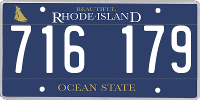 RI license plate 716179