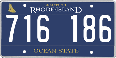 RI license plate 716186