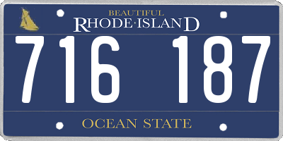 RI license plate 716187