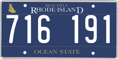 RI license plate 716191