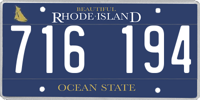 RI license plate 716194