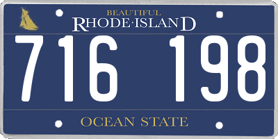 RI license plate 716198