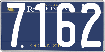 RI license plate 7162