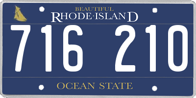 RI license plate 716210