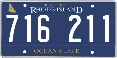 RI license plate 716211