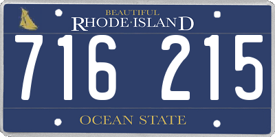 RI license plate 716215
