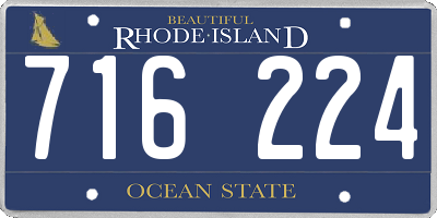 RI license plate 716224
