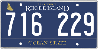 RI license plate 716229